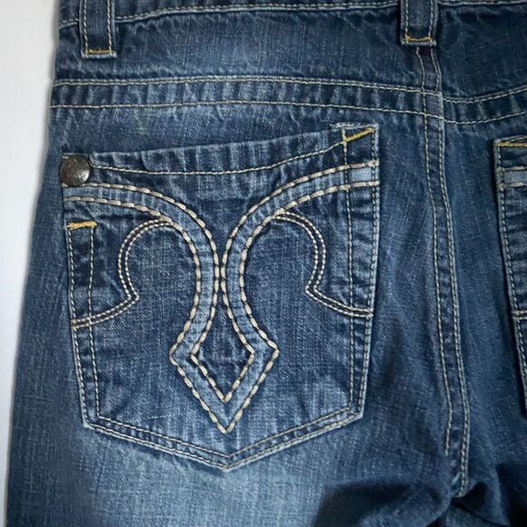 Vintage Marc Ecko Slim Fit Jeans Men 32x30 Blue Distressed Stitched Y2K Grunge - Picture 7 of 14